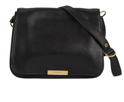 Amalia Flap Bag, &pound;595, Handbags, Black, Leather, Front view